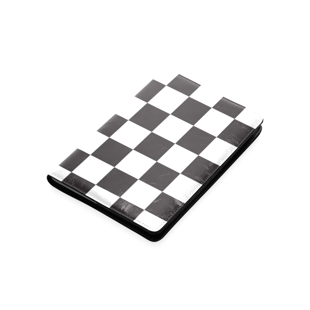 Checkerboard Black and White Squares Custom NoteBook A5