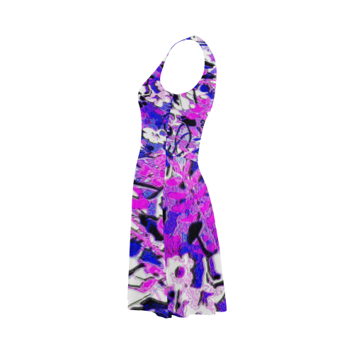 Wacky Retro Abstract Floral Atalanta Sundress (Model D04)