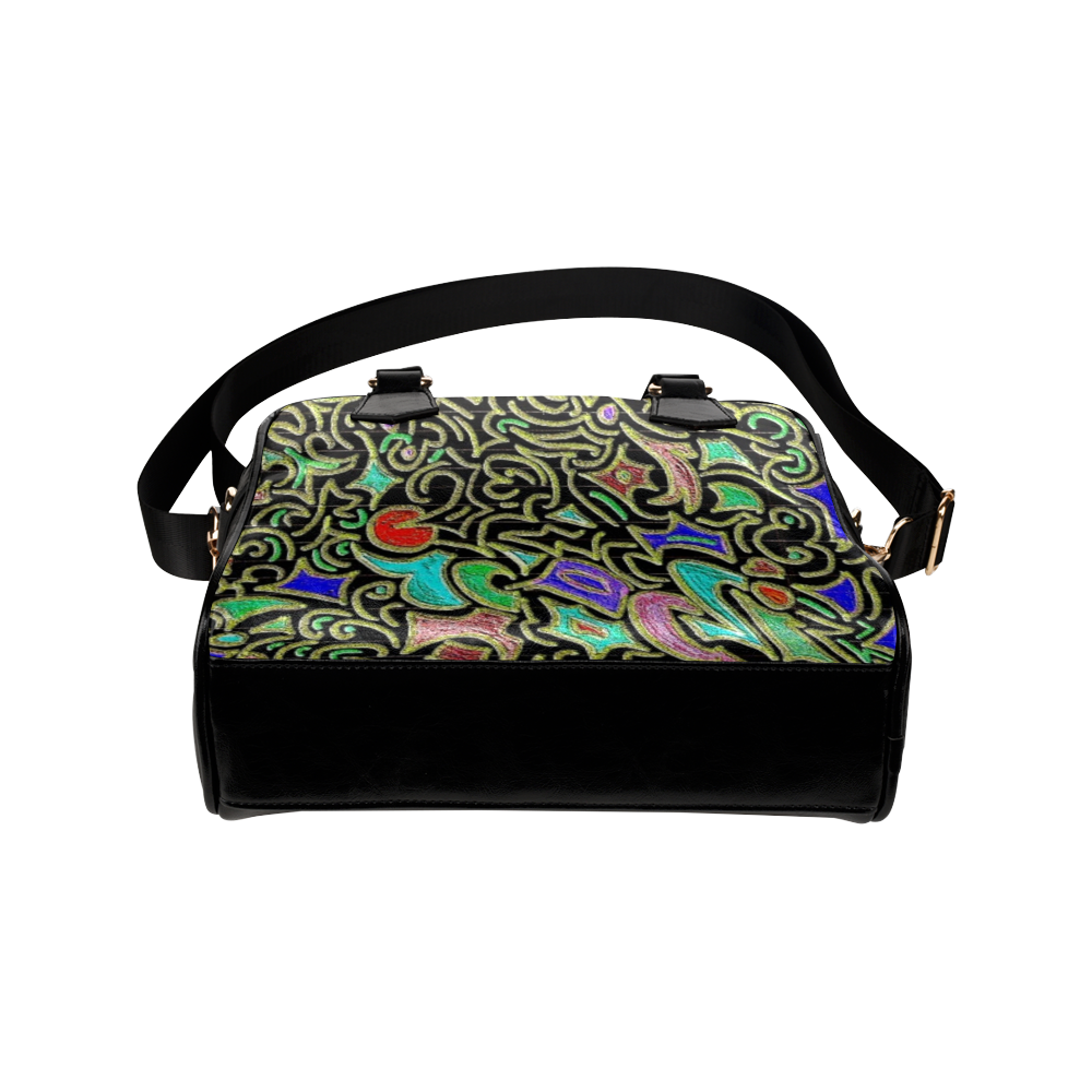 wacky swirl retro Shoulder Handbag (Model 1634)