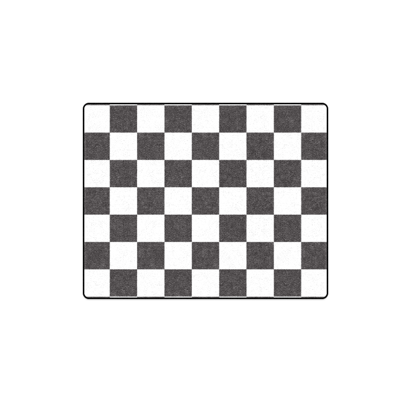 Checkerboard Black and White Squares Blanket 40"x50"