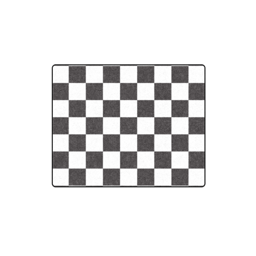 Checkerboard Black and White Squares Blanket 40"x50"