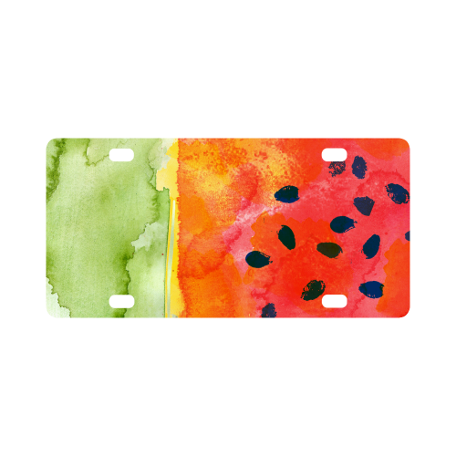 Abstract Watermelon Classic License Plate