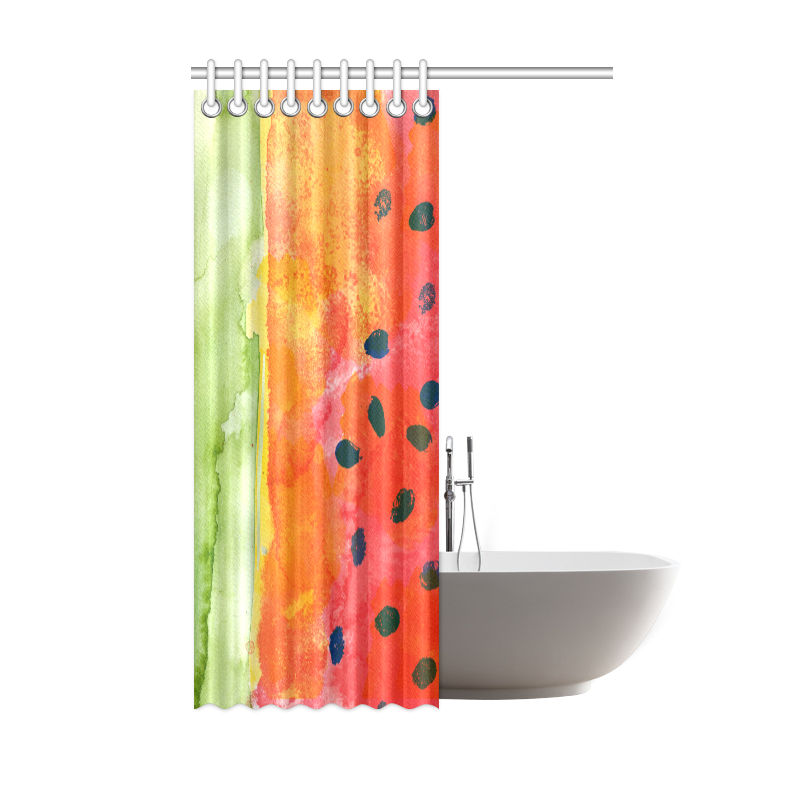 Abstract Watermelon Shower Curtain 48"x72"