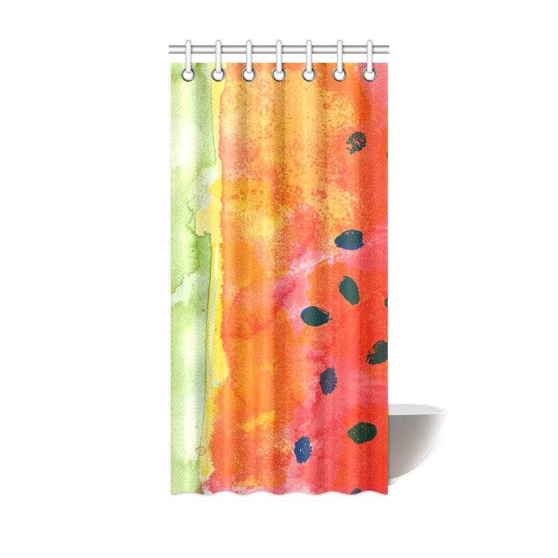 Abstract Watermelon Shower Curtain 36"x72"