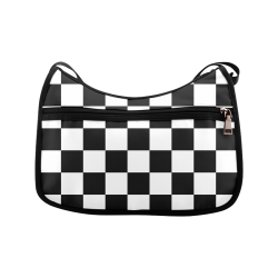Checkerboard Black and White Crossbody Bags (Model 1616)