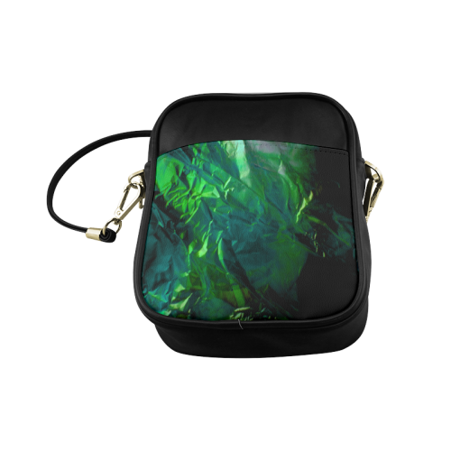 Abstract Emerald Sling Bag (Model 1627)