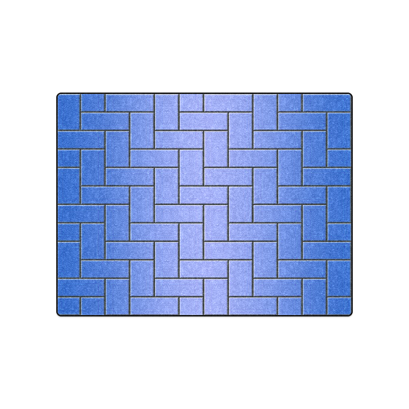Deep Blue Maze Blanket 50"x60"