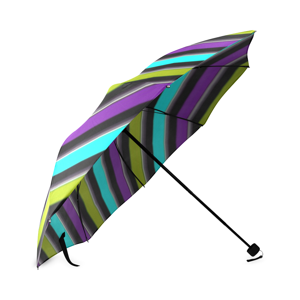 retro stripe 1 Foldable Umbrella (Model U01)