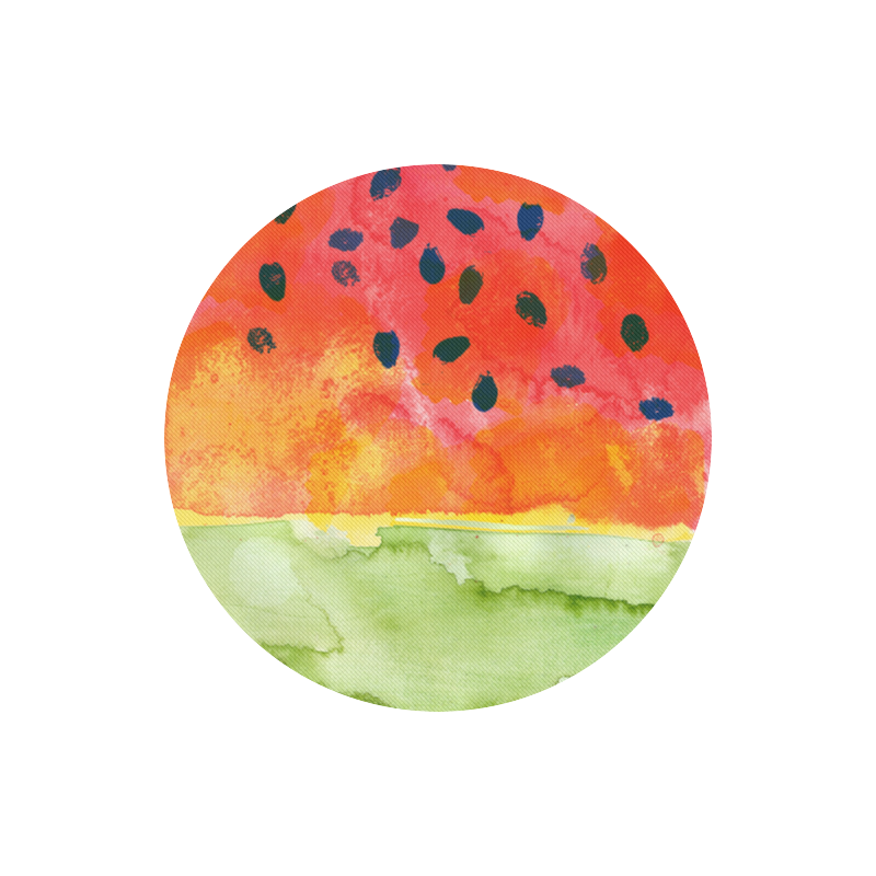 Abstract Watermelon Round Mousepad