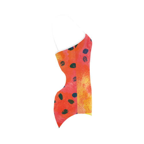 Abstract Watermelon Strap Swimsuit ( Model S05)