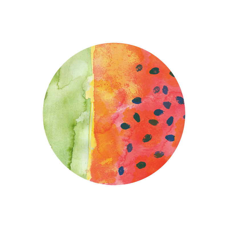 Abstract Watermelon Round Mousepad