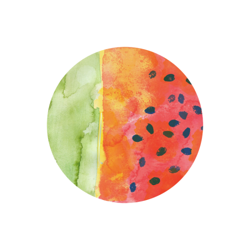 Abstract Watermelon Round Mousepad