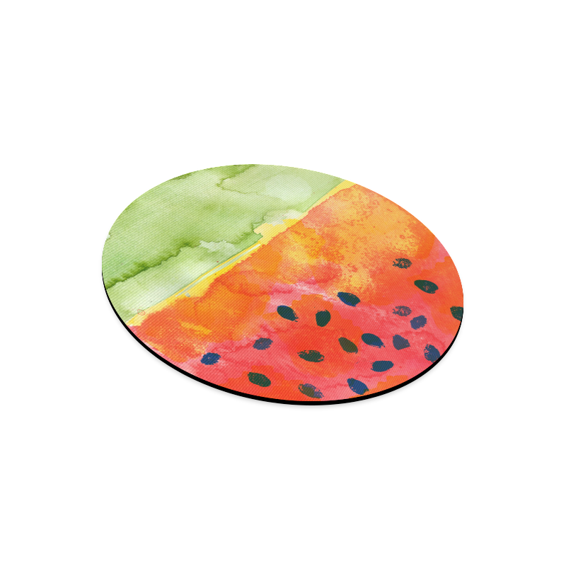 Abstract Watermelon Round Mousepad