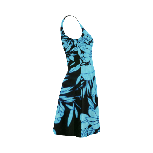 blue floral Atalanta Sundress (Model D04)