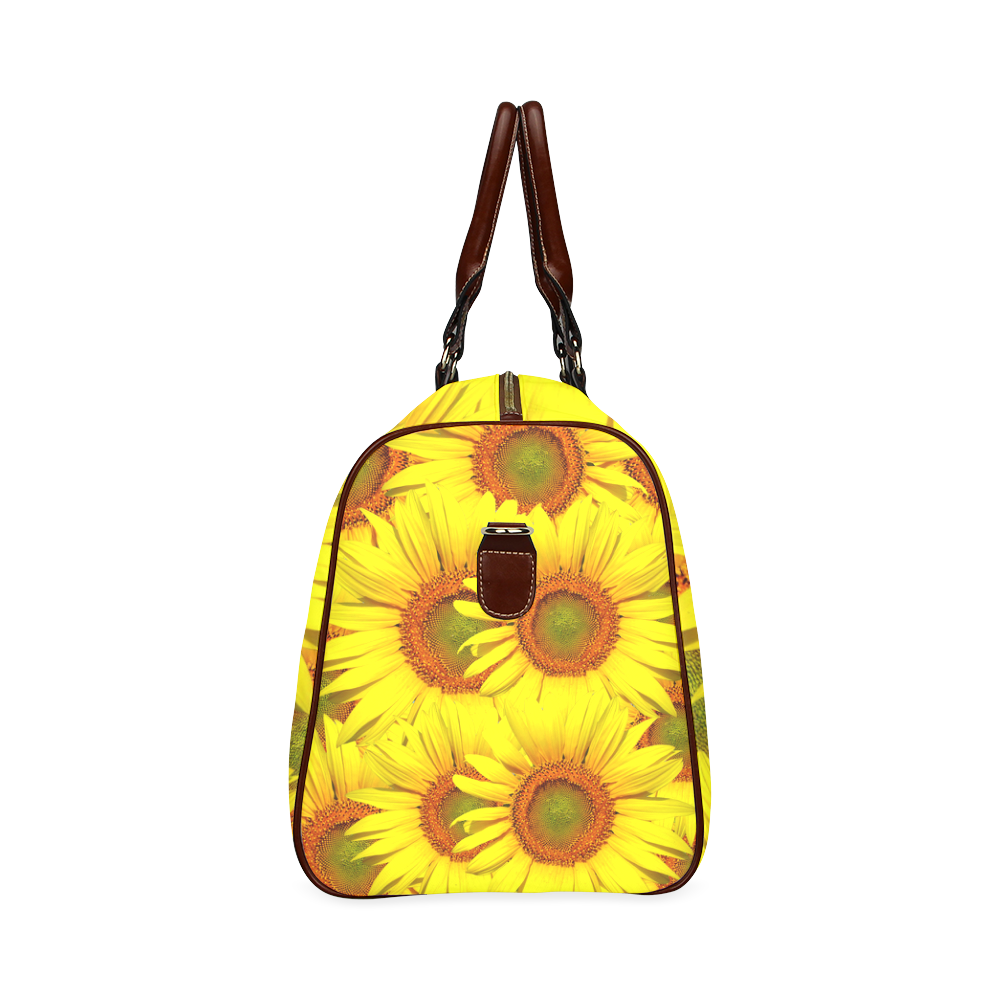 Sunny Sunflowers Waterproof Travel Bag/Large (Model 1639)