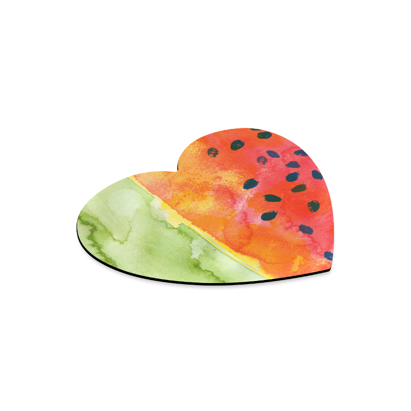 Abstract Watermelon Heart-shaped Mousepad