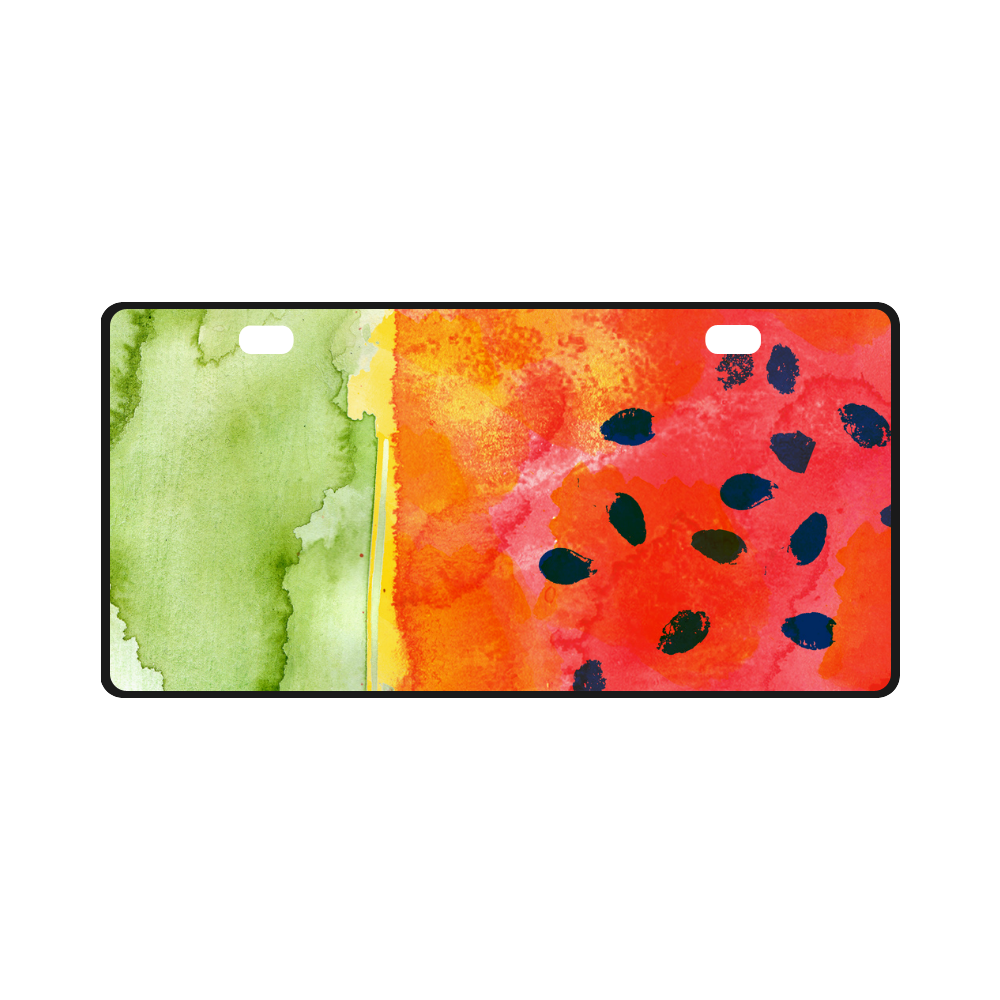 Abstract Watermelon License Plate