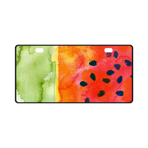 Abstract Watermelon License Plate