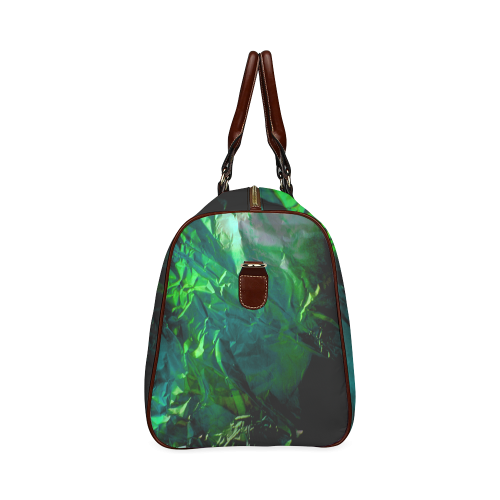 Abstract Emerald Waterproof Travel Bag/Small (Model 1639)