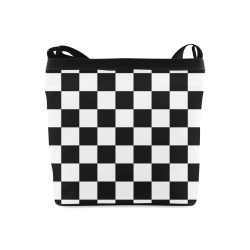 Checkerboard Black and White Crossbody Bags (Model 1613)