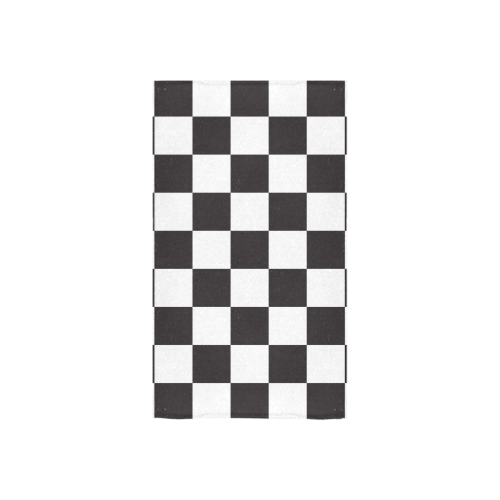 Checkerboard Black and White Squares Custom Towel 16"x28"