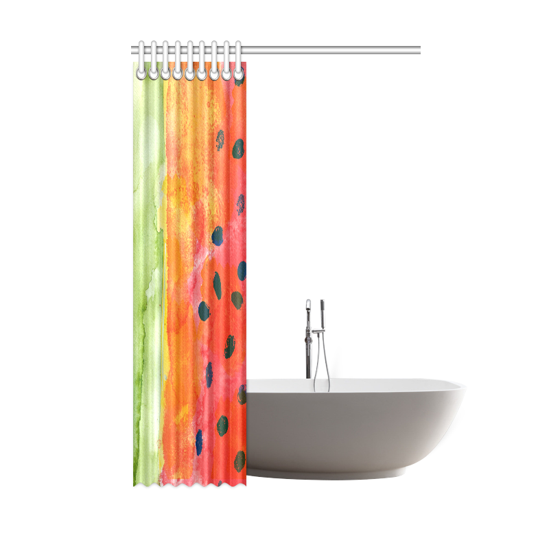Abstract Watermelon Shower Curtain 48"x72"