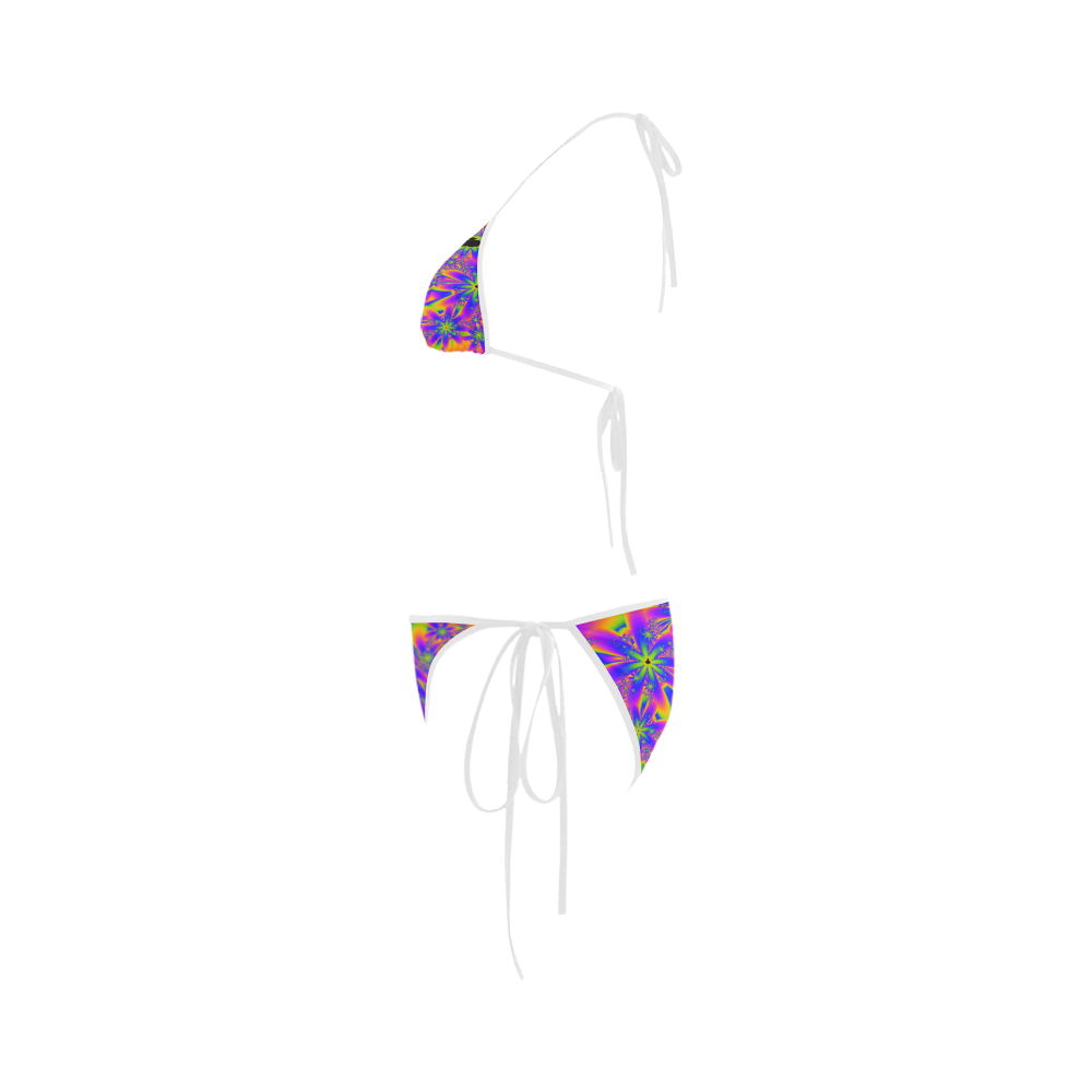 Multicoloured Flower Fractal Bikini Custom Bikini Swimsuit