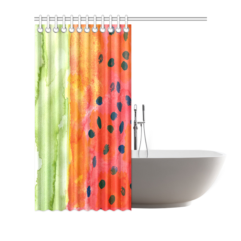 Abstract Watermelon Shower Curtain 72"x72"