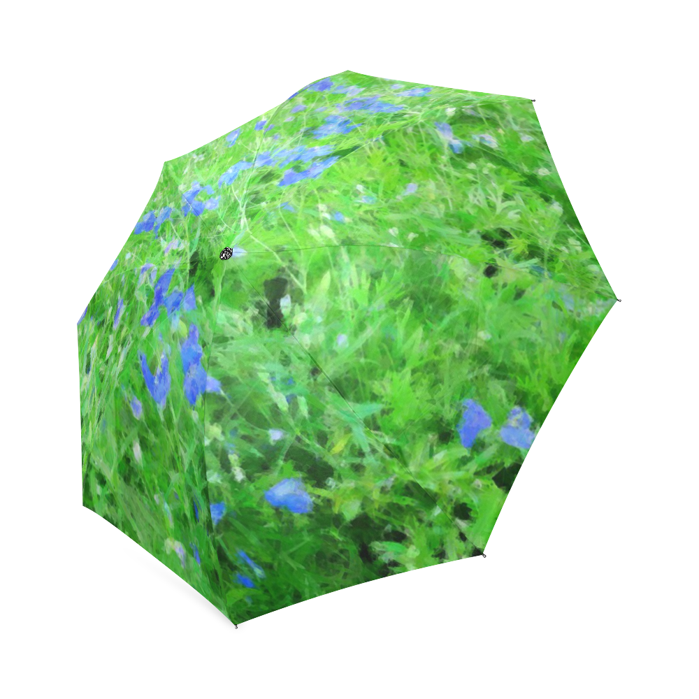 Periwinkle Fields Foldable Umbrella (Model U01)