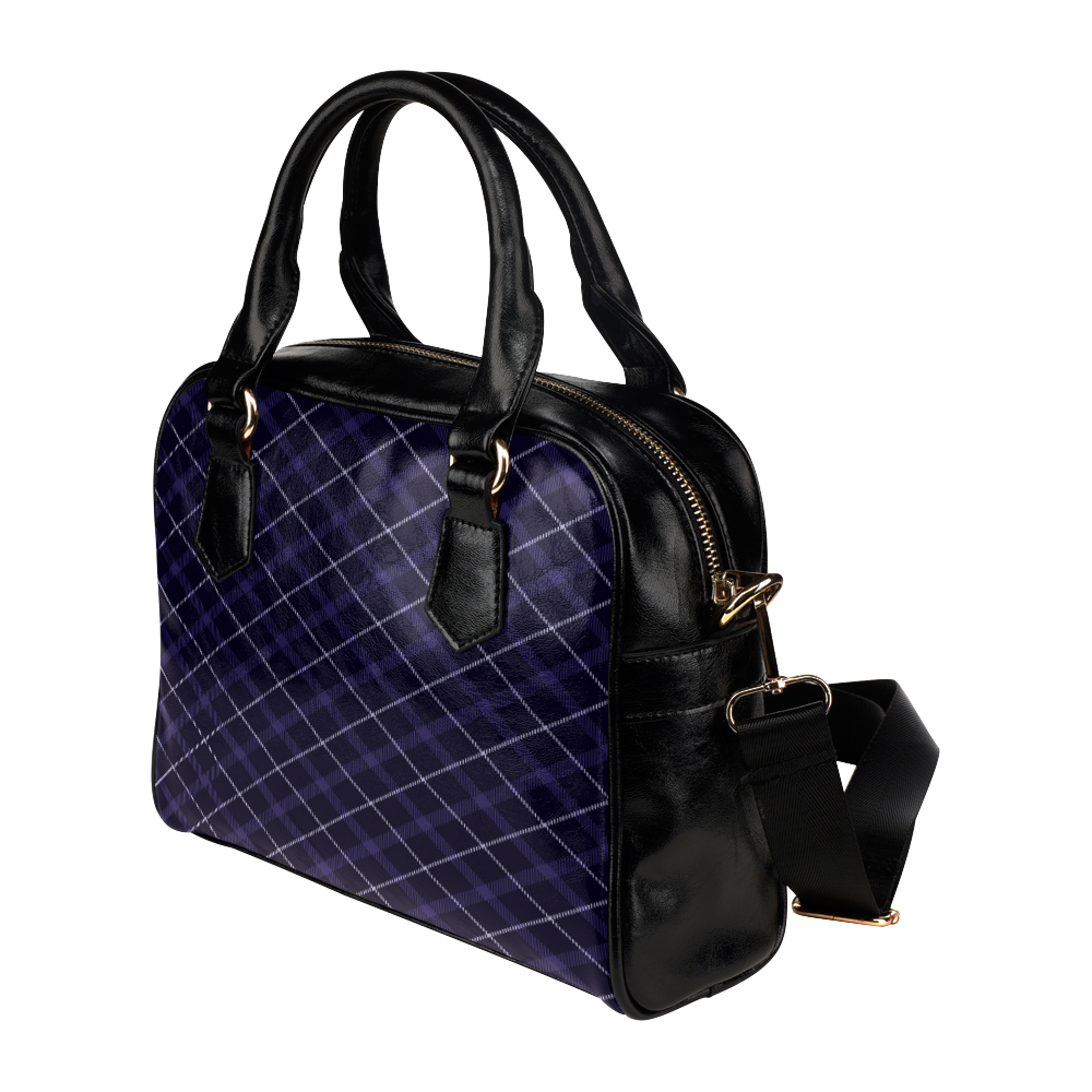 royal blue plaid Shoulder Handbag (Model 1634)