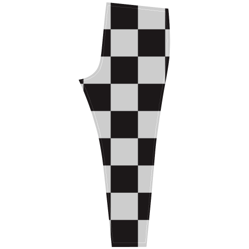 Checkerboard Black and White Squares Cassandra Women's Leggings (Model L01)