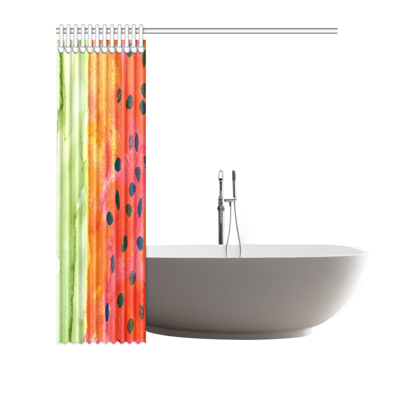 Abstract Watermelon Shower Curtain 66"x72"