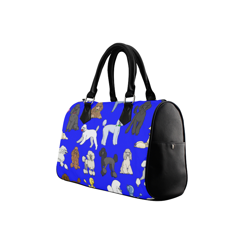 poodles cobal Boston Handbag (Model 1621)