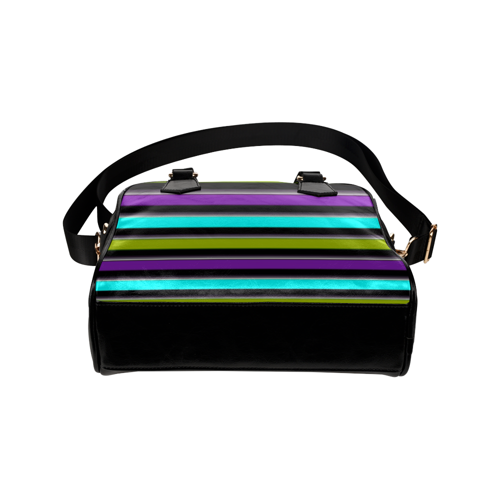 retro stripe 1 Shoulder Handbag (Model 1634)