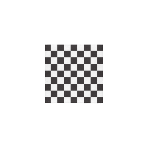Checkerboard Black and White Squares Square Towel 13“x13”