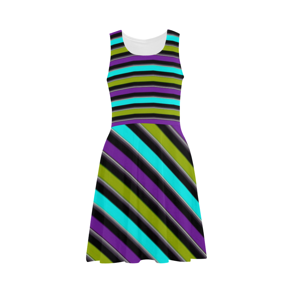 retro stripe 1 Atalanta Sundress (Model D04)