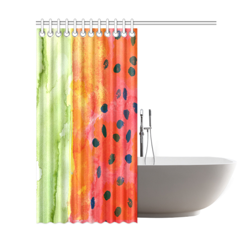 Abstract Watermelon Shower Curtain 69"x72"