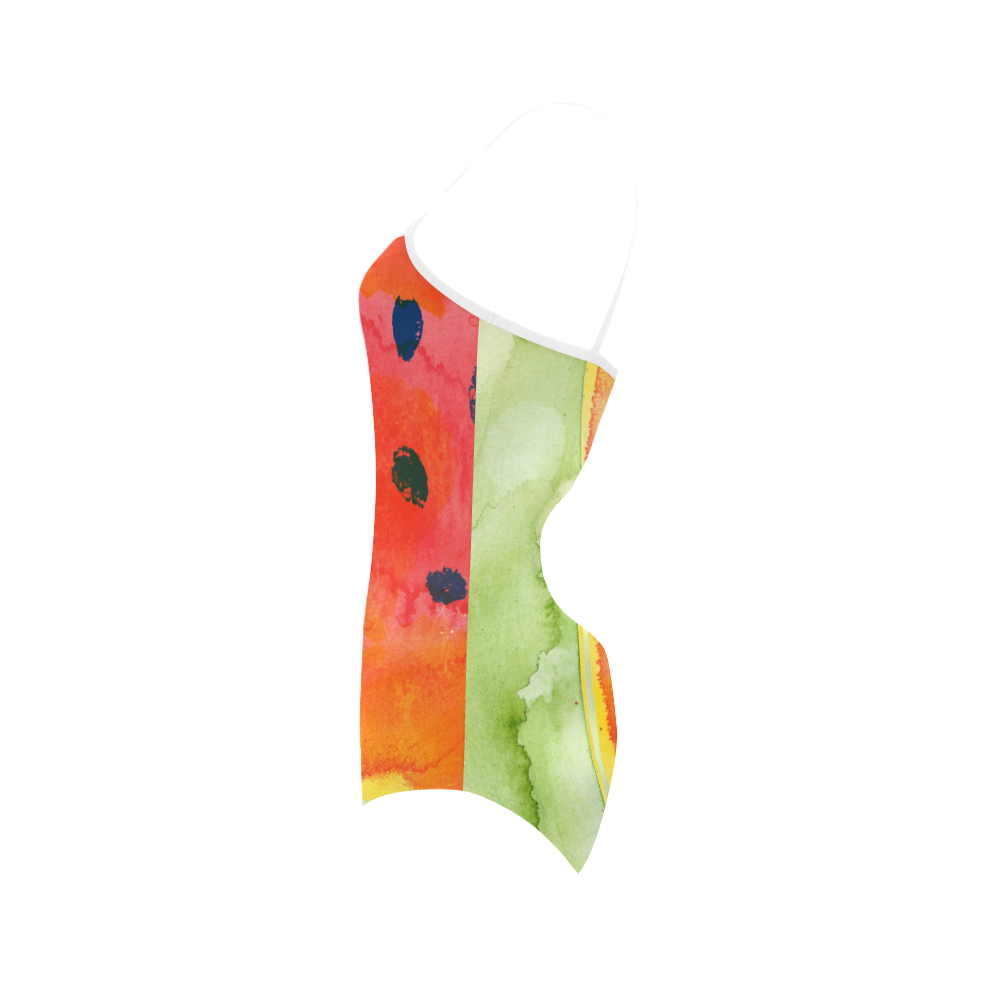 Abstract Watermelon Strap Swimsuit ( Model S05)