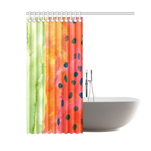 Abstract Watermelon Shower Curtain 60"x72"