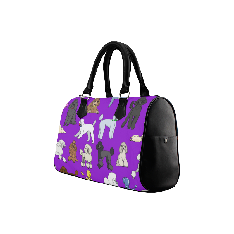 poodles purple Boston Handbag (Model 1621)