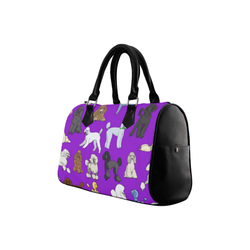 poodles purple Boston Handbag (Model 1621)