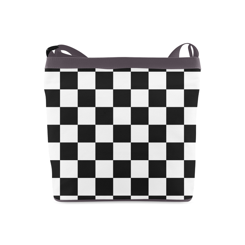 Checkerboard Black and White Crossbody Bags (Model 1613)