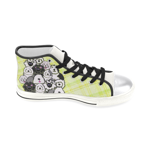 Round Up Women's Classic High Top Canvas Shoes (Model 017)