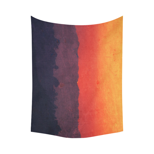 Five Shades of Sunset Cotton Linen Wall Tapestry 80"x 60"