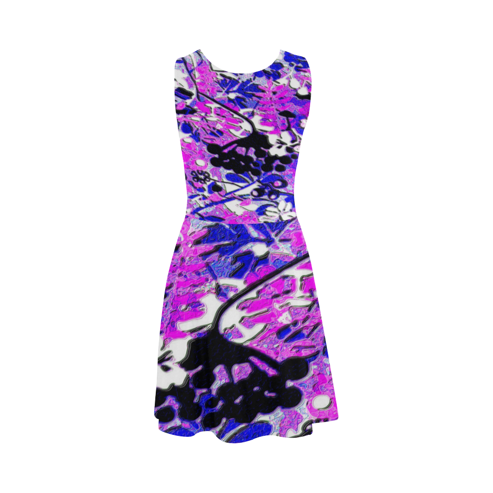 Wacky Retro Abstract Floral Atalanta Sundress (Model D04)