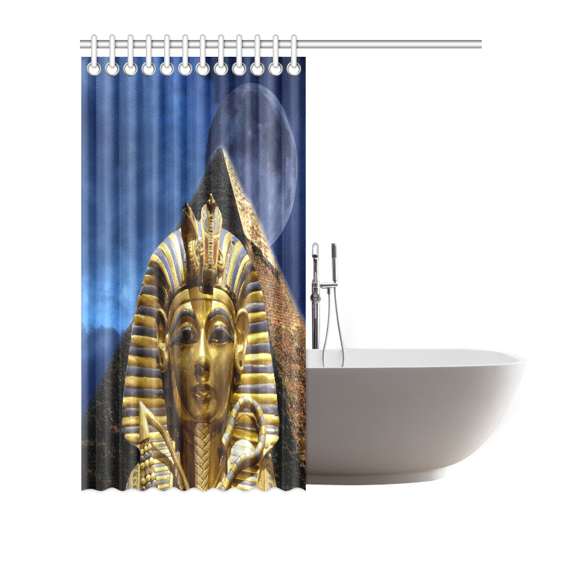 King Tut and Pyramid Shower Curtain 72"x72"