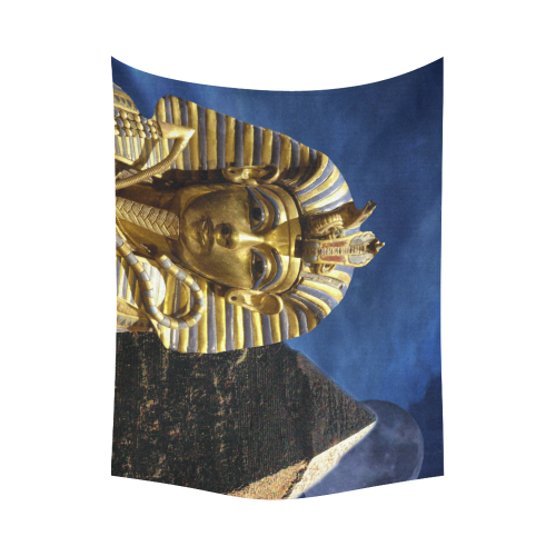 King Tut Pyramid Cotton Linen Wall Tapestry 80"x 60"