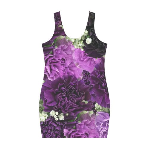 Little Purple Carnations Medea Vest Dress (Model D06)