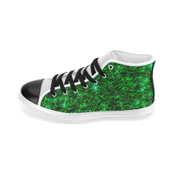 Sparkling Green - Jera Nour Men’s Classic High Top Canvas Shoes (Model 017)