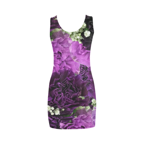 Little Purple Carnations Medea Vest Dress (Model D06)